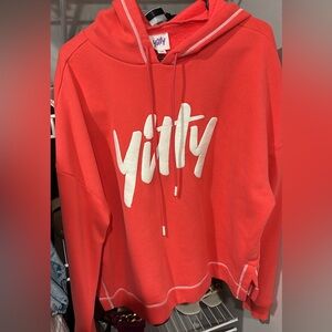 YITTY Bold Red Hoodie with White Logo
